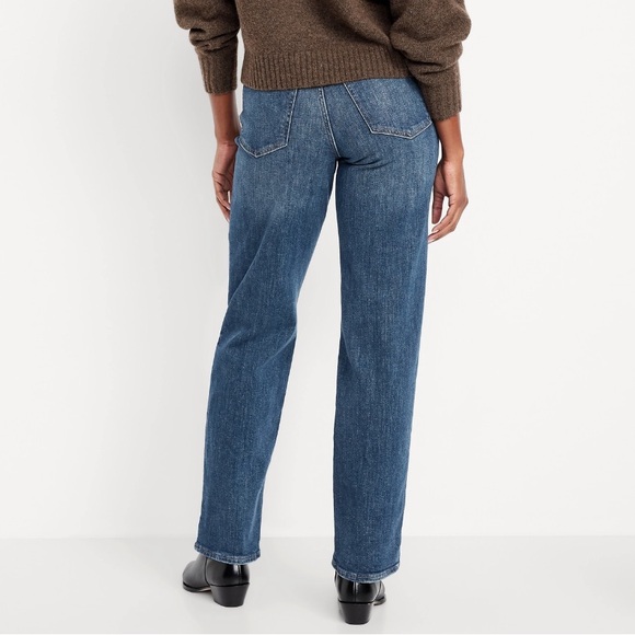 Old Navy Size 6 High-Rise O.G. LOOSE Secret Smooth Pockets Dark Wash Jeans - Picture 3 of 8
